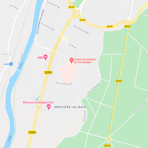 capture d'écran google maps du domaine de mercières